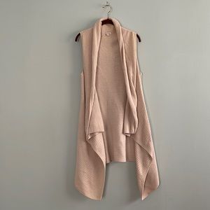 Merona XS Tan Open Front Sleeveless Sweater